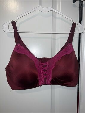 torrid Dream Wire Free Lightly Lined Bra Plum & Pink Lace 40D